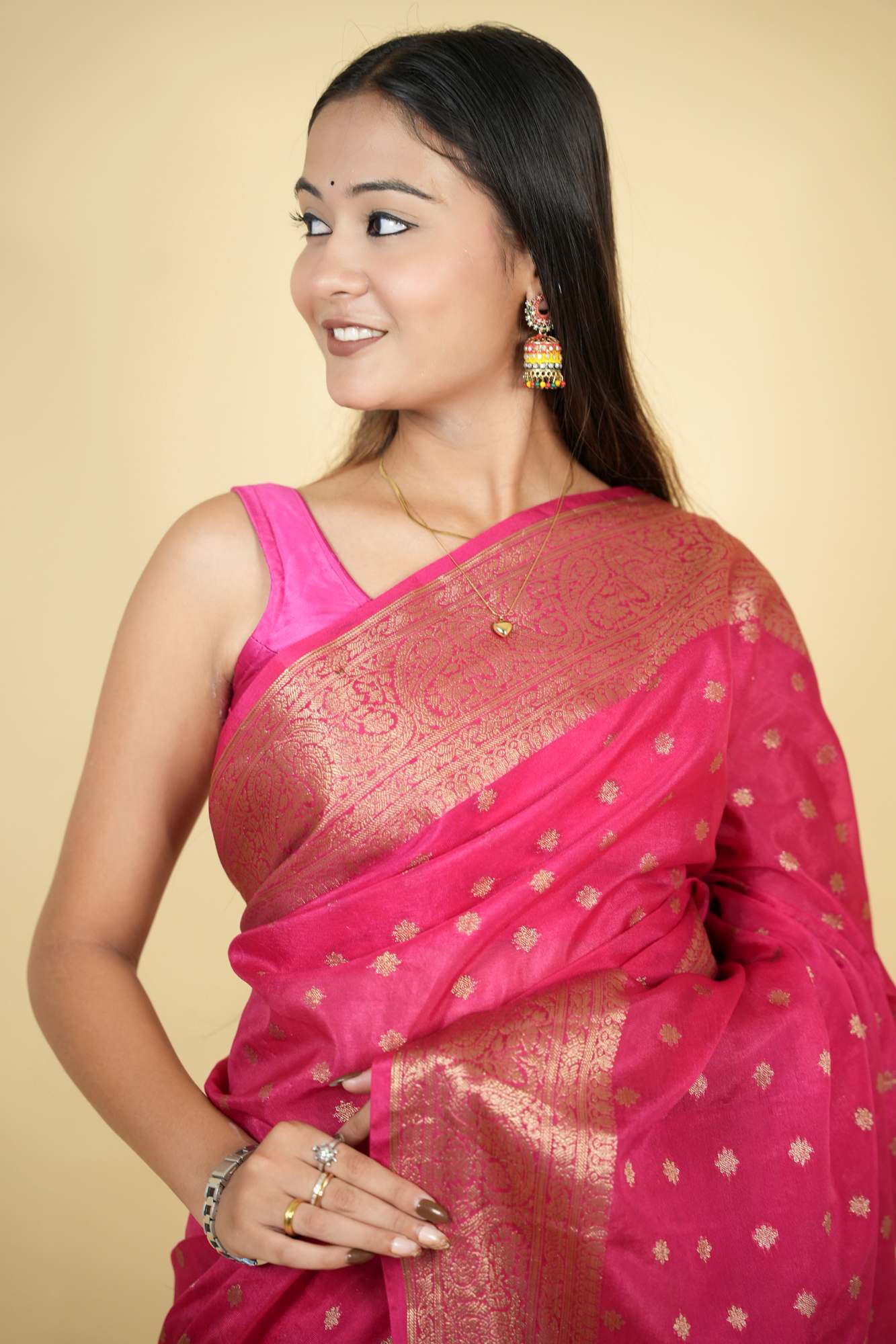 Rich Banarasi Predraped Ready to Wear Saree - Image 7