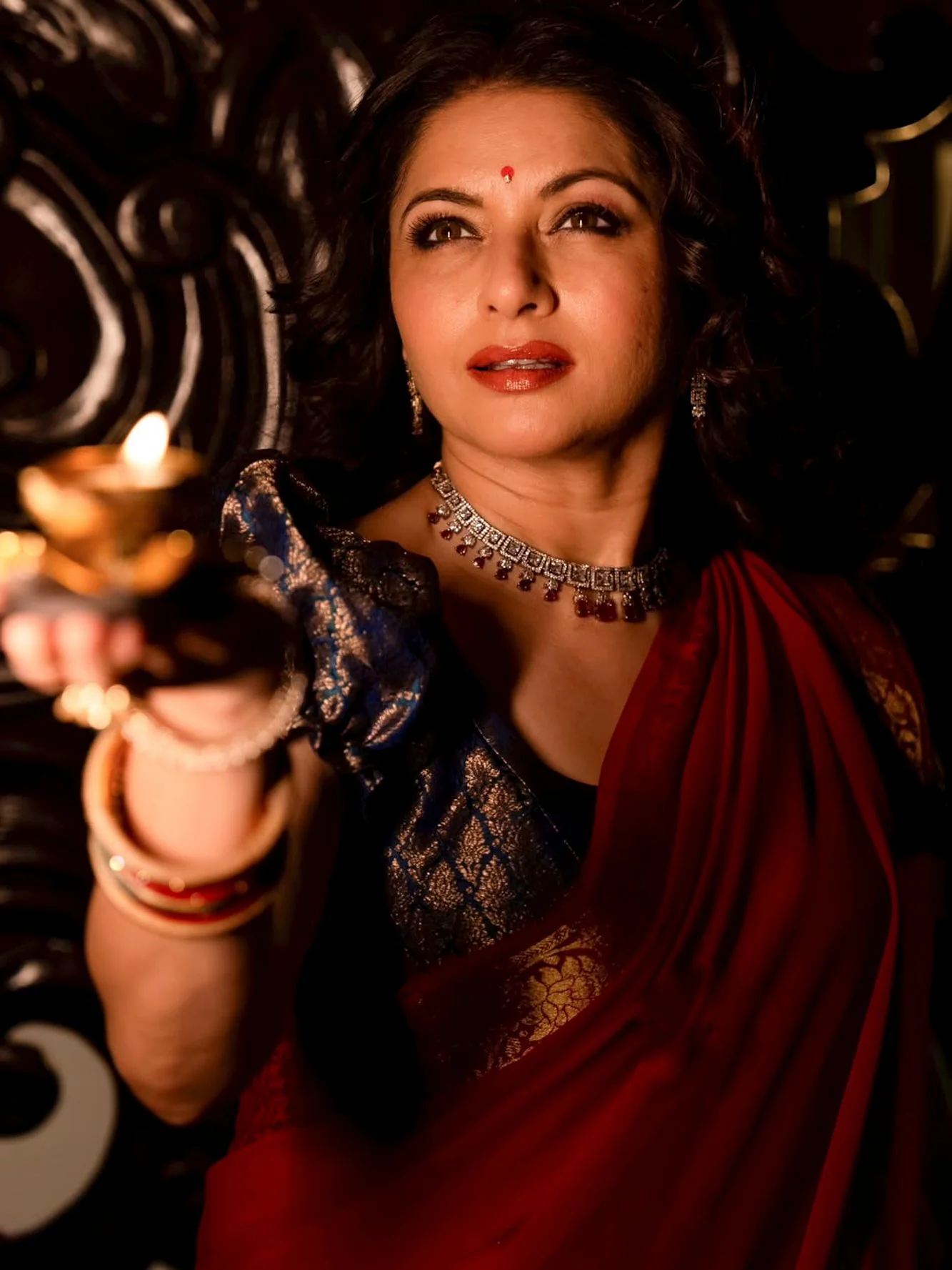 Bhagyashree Banarasi Brocade Corset Blouse with Puff Sleeves ,  Made to Order, Customizable Ready To Wear Saree - Image 6