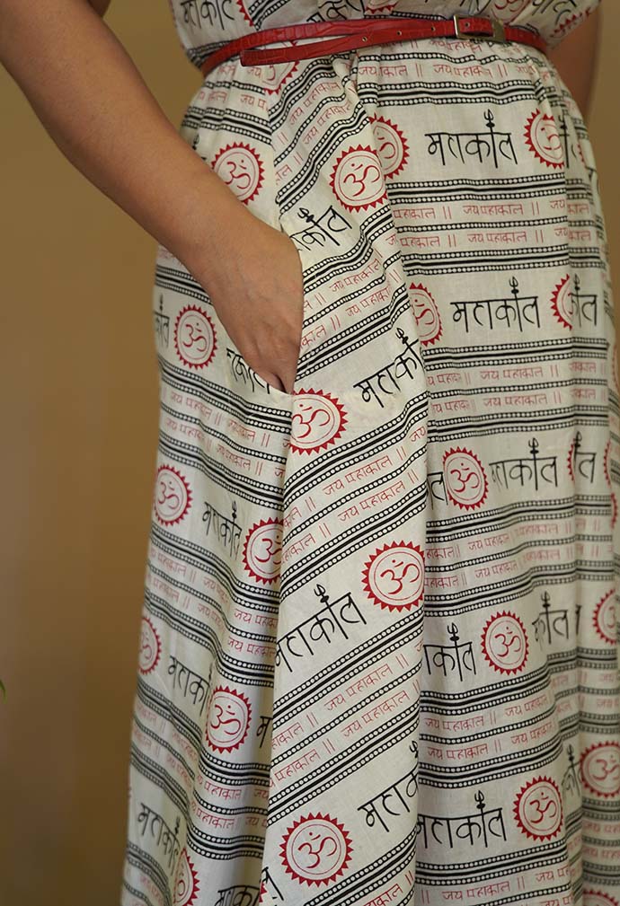 Embracing A Style In Summer With Beautiful Printed Aline Cut With Pocket  Designer Dress - Image 4