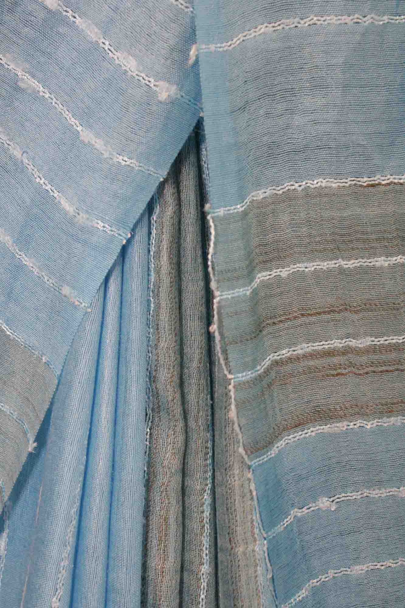 Firozi Katan Silk with Resham weaving all over Wrap in 1 minute saree - Image 6