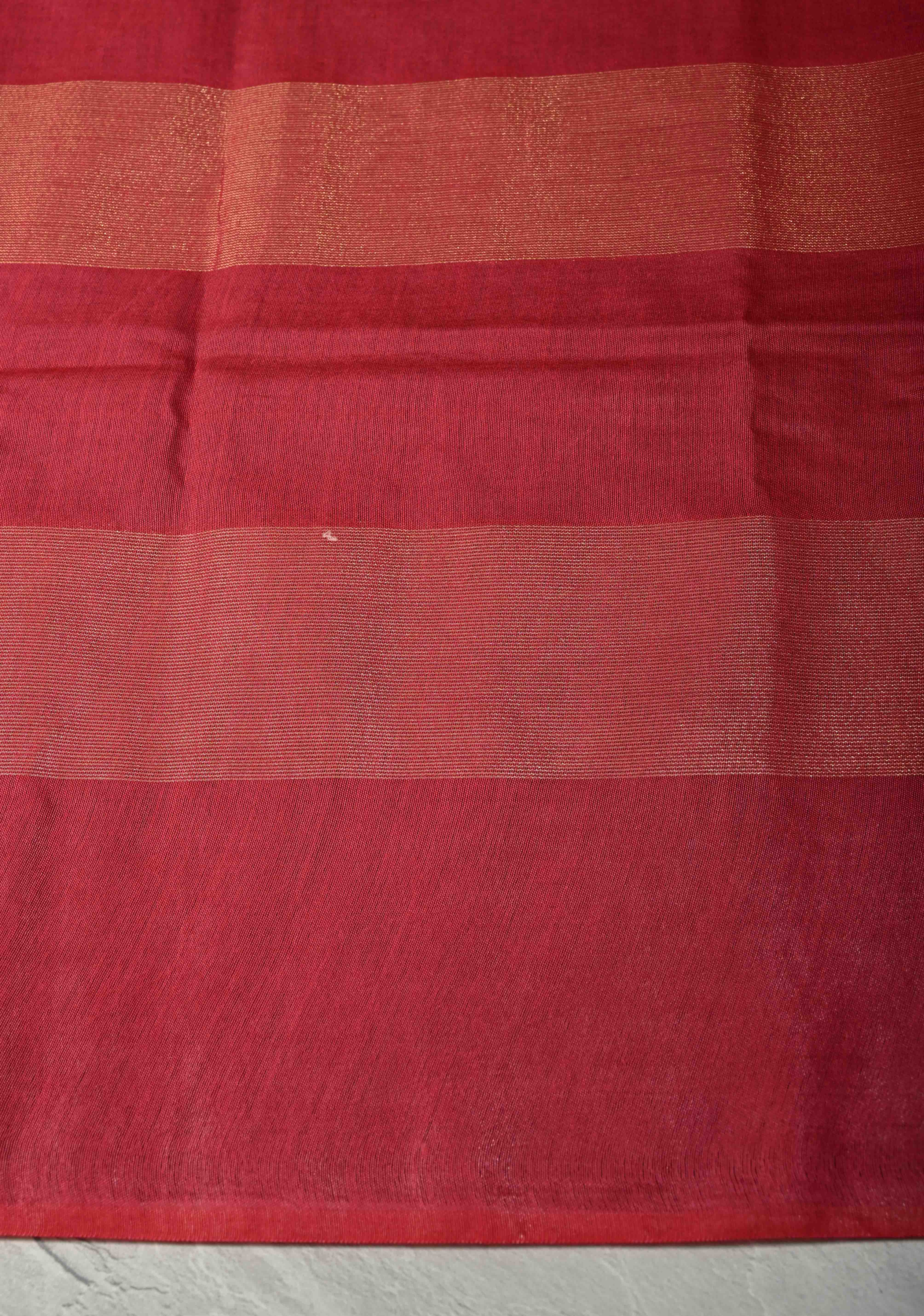 Gray Borderless Semi Tussar Saree with Muted Tissue Panel and Contrast Sequins Pallu | Shobitam - Image 5