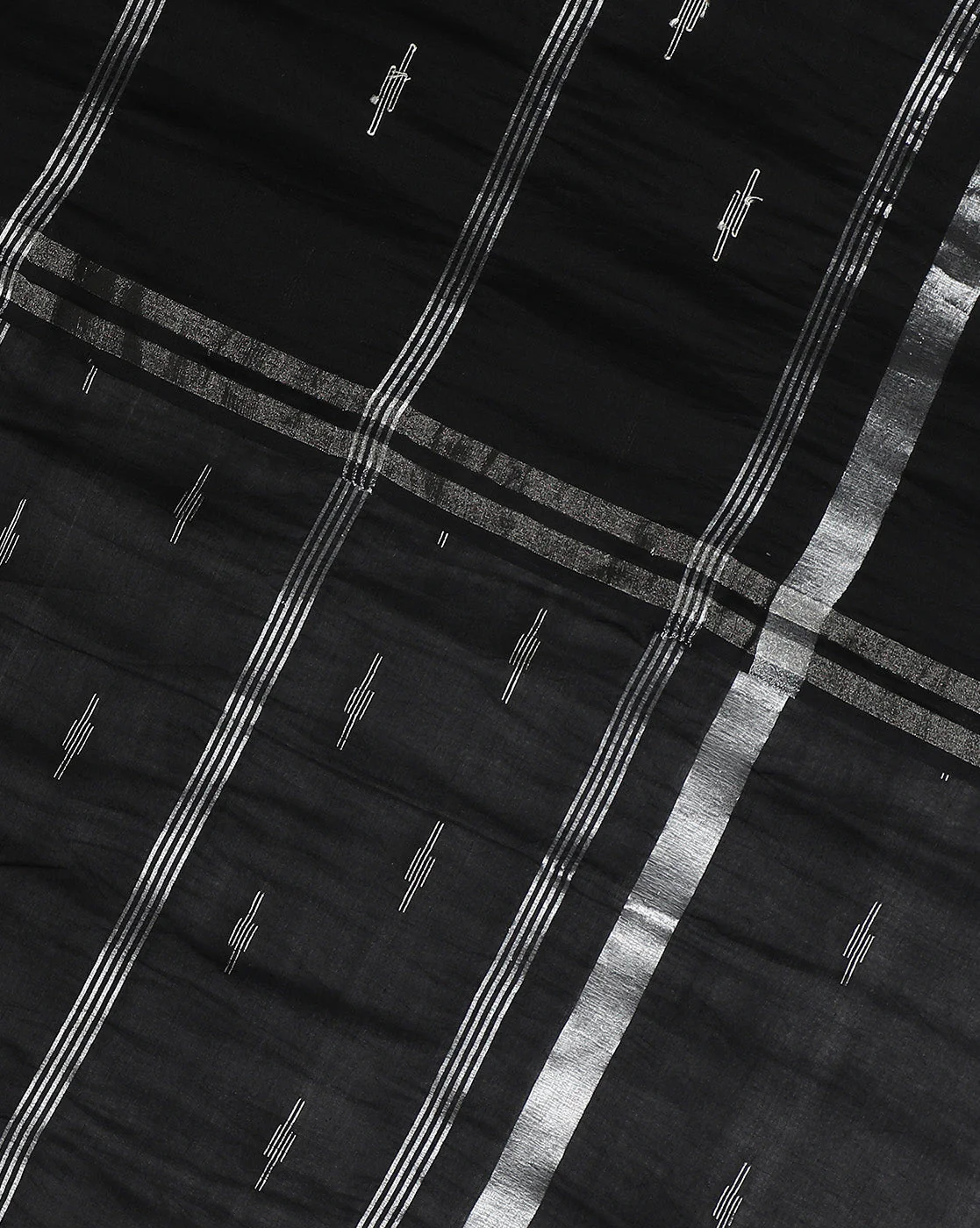 Handloom Jamdani Cotton Saree Without Blouse Piece | Shobitam - Image 12