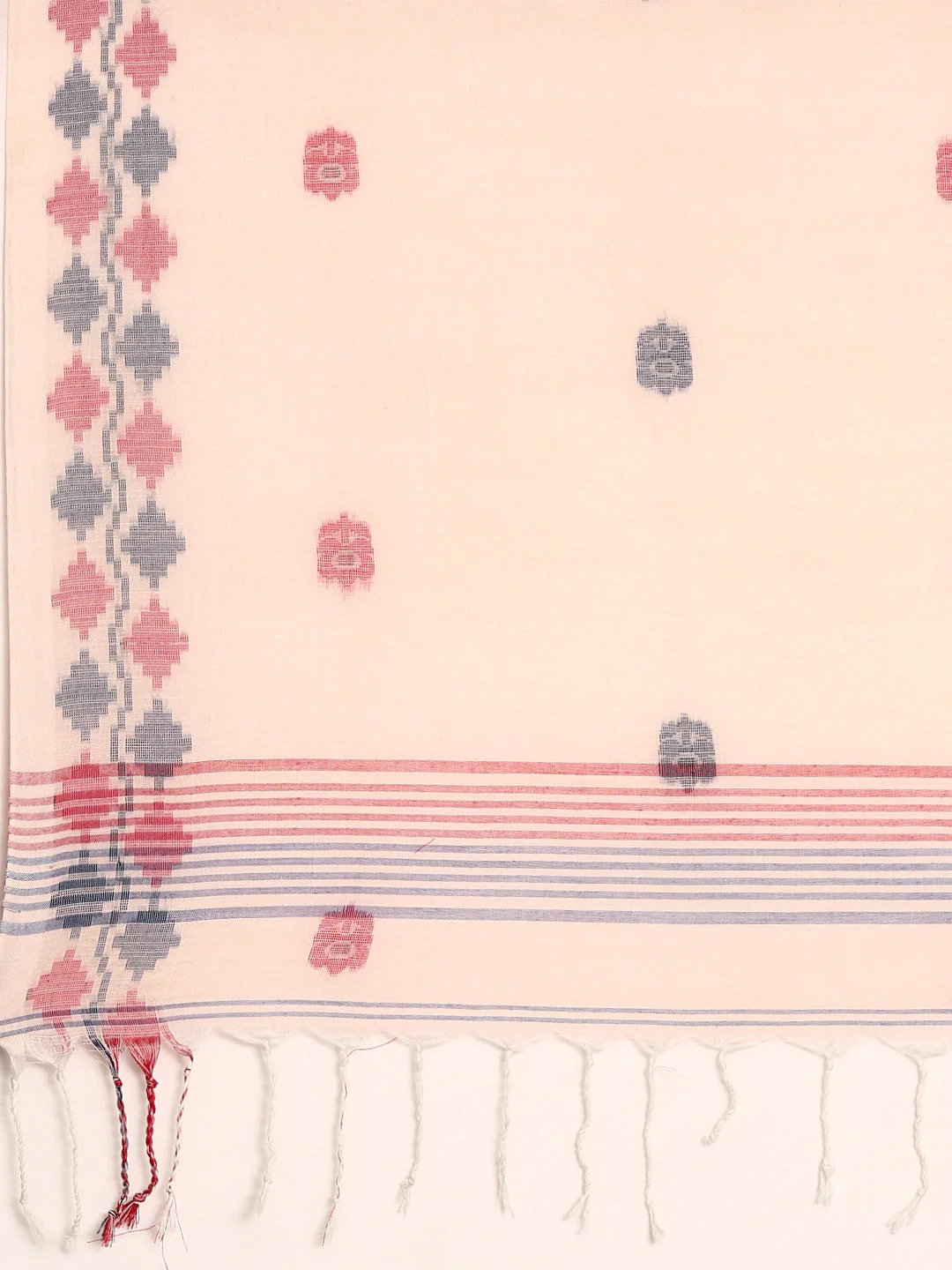 Jamdani Cotton Saree with Blouse piece | Shobitam - Image 5
