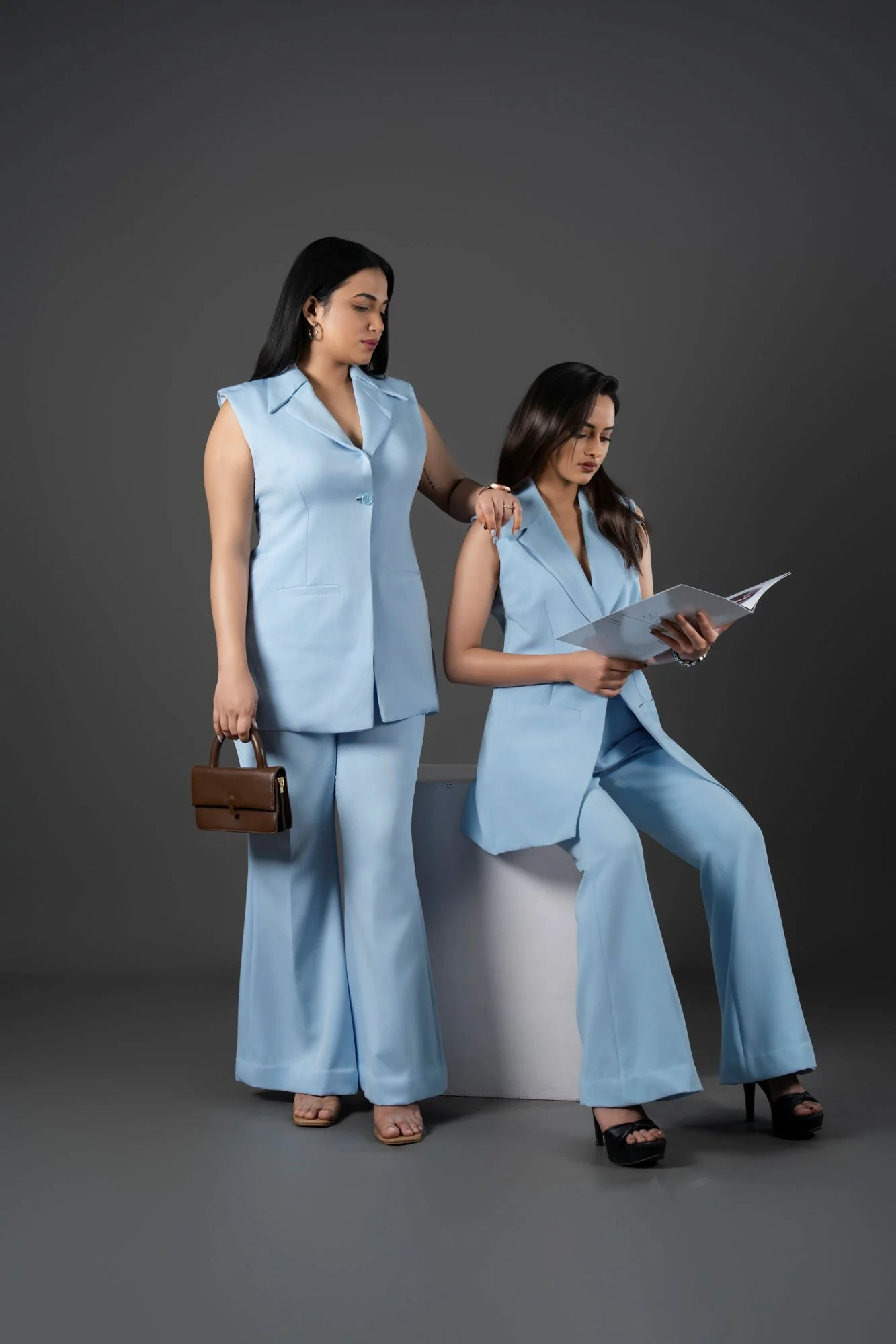 Long-Line Waistcoat With  Sharp Notch Collar  Designed - Image 7
