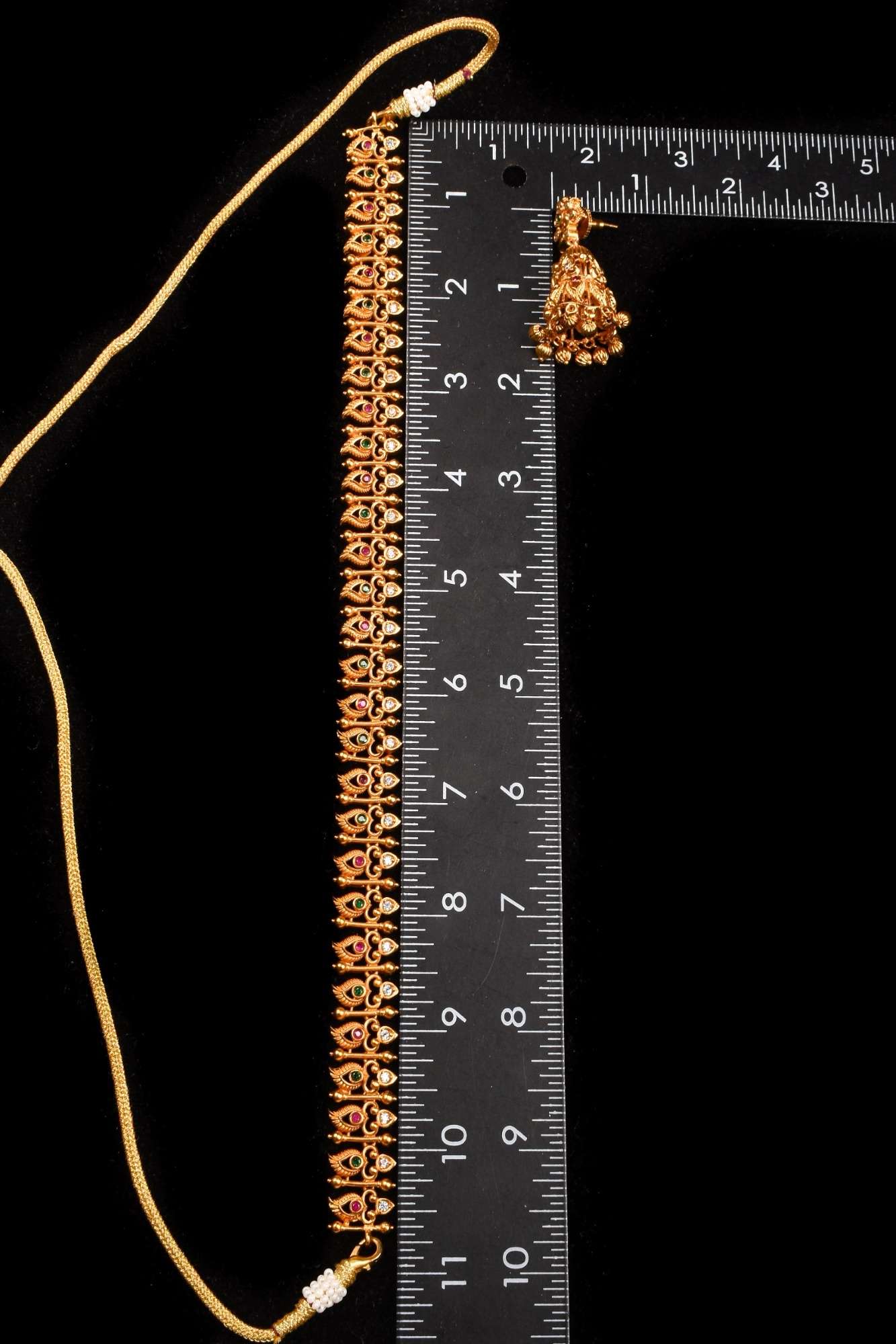 mango units and Stone with Jhumka Earring necklace set - Image 7