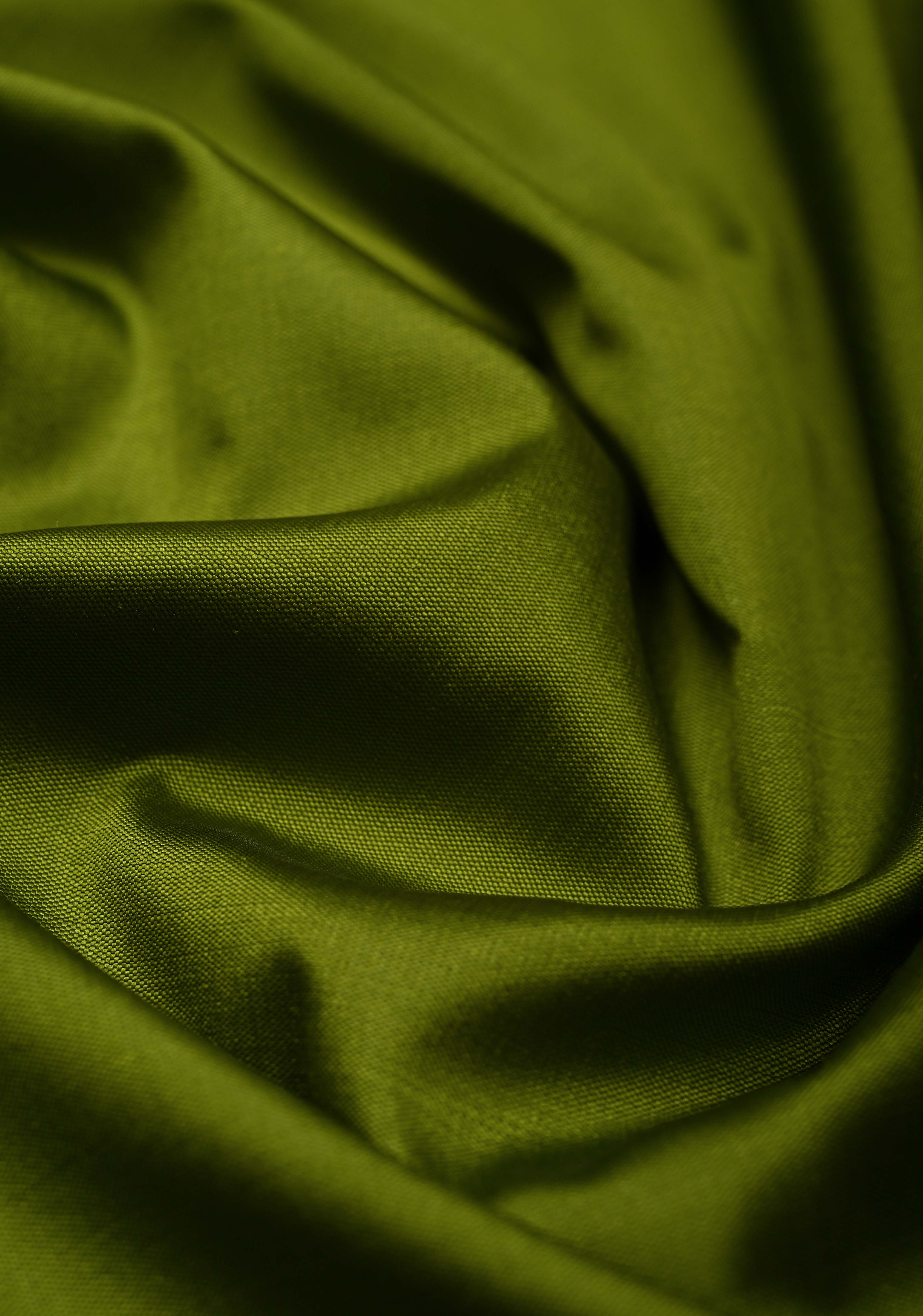 Mehendi Green Semi Silk Saree with Floral Zari Border and Brocade Blouse Piece | Shobitam - Image 3