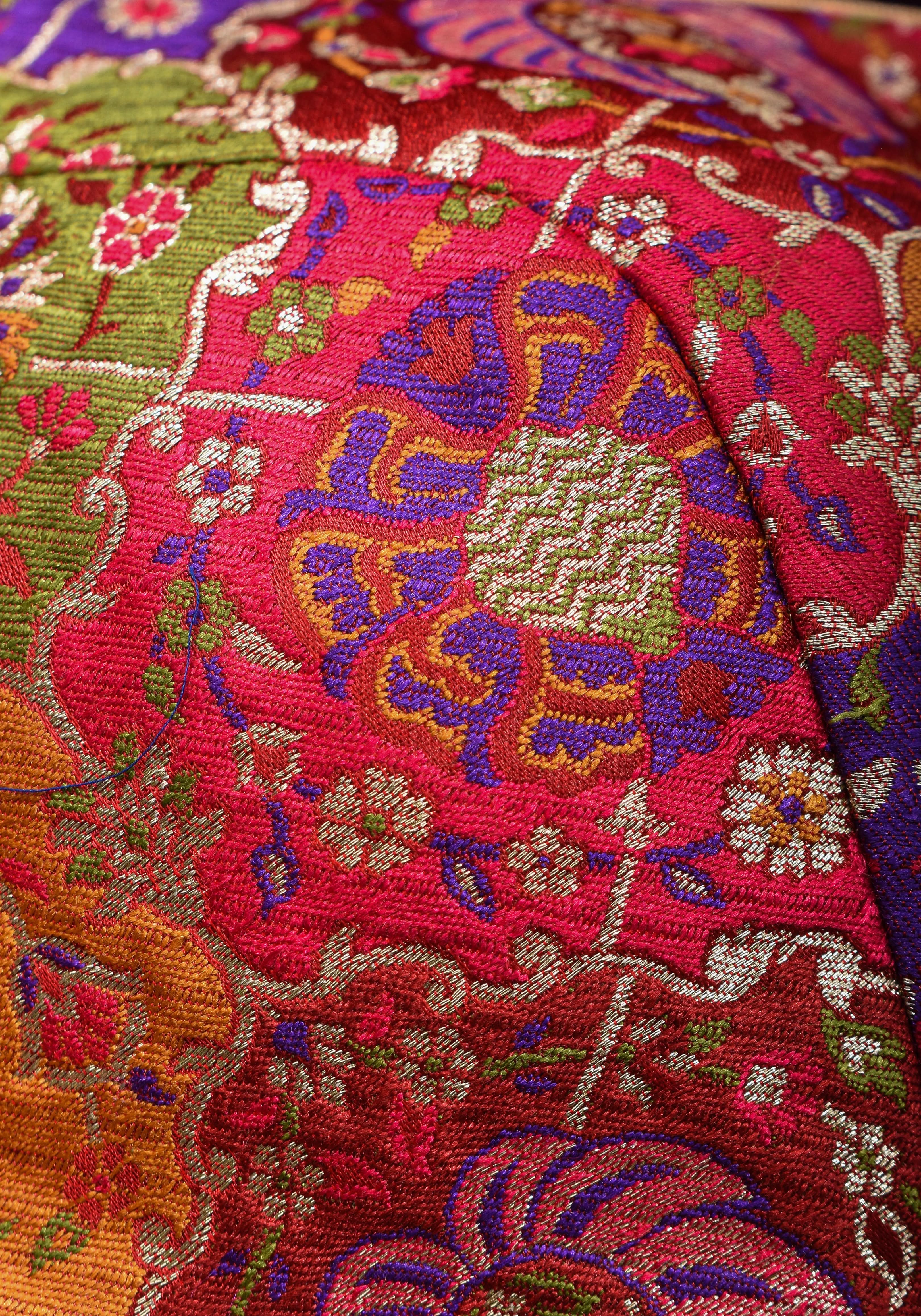 Made To Order: Banarasi Multicolor Brocade blouse with Cutdana Straps | Shobitam - Image 15