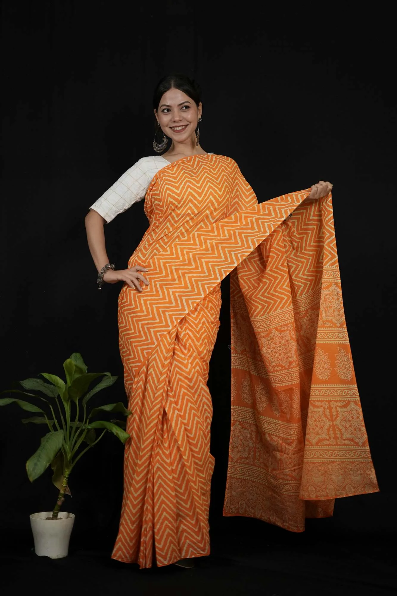 Mul mul ready to wear saree - Image 3