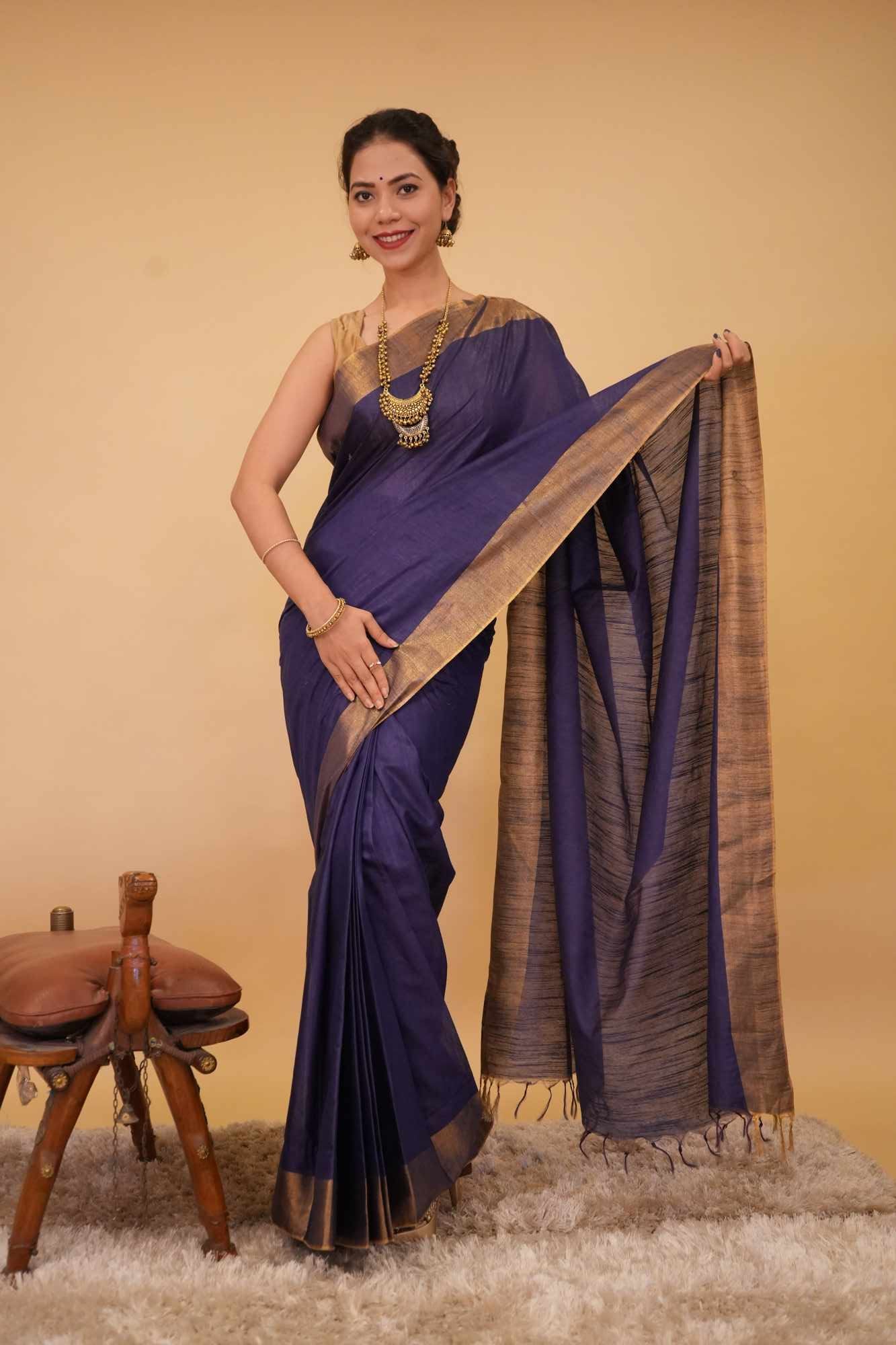 Premium Bapta silk with  Zari Border – A Masterpiece Wrap in one minute saree - Image 14