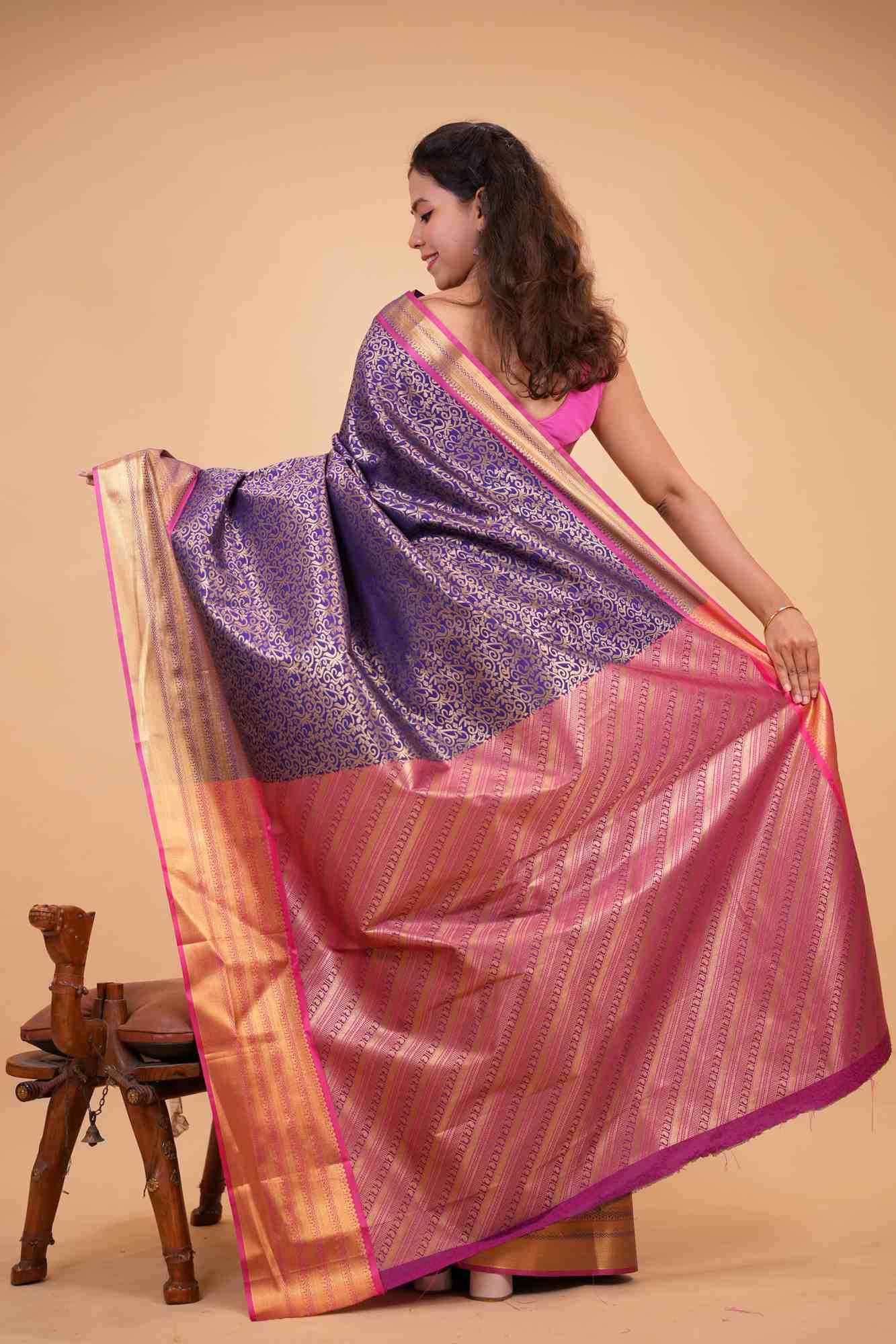 Kanjeevaram prestitched saree - Image 6