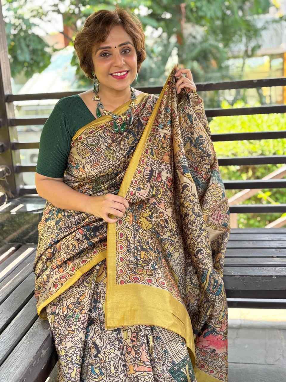 Ramji  Madhubani Printed Ready to Wear Saree - Image 5