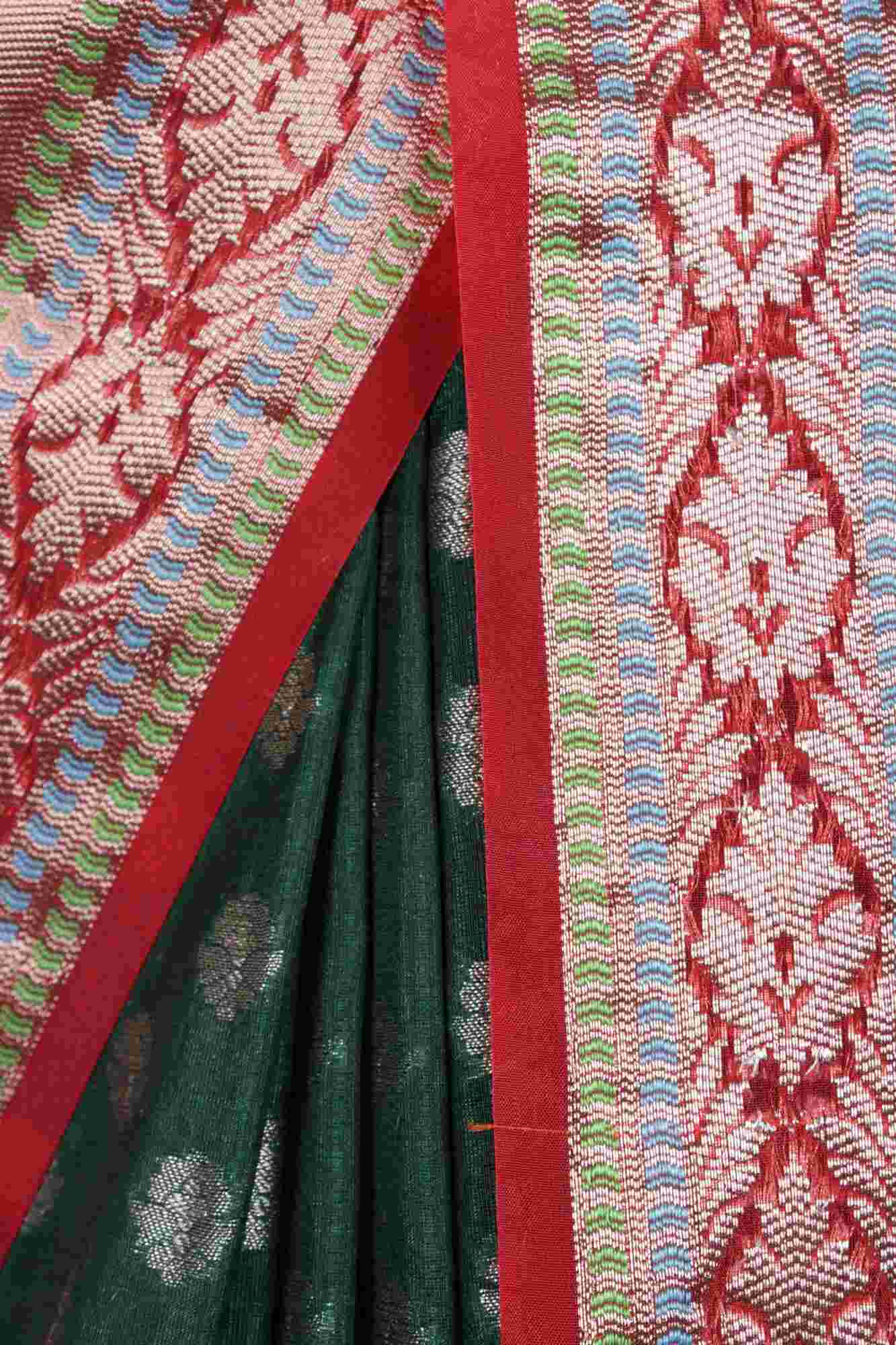 Ready to Wear Banarasi semi silk With Border Wrap in One Minute Saree - Image 5