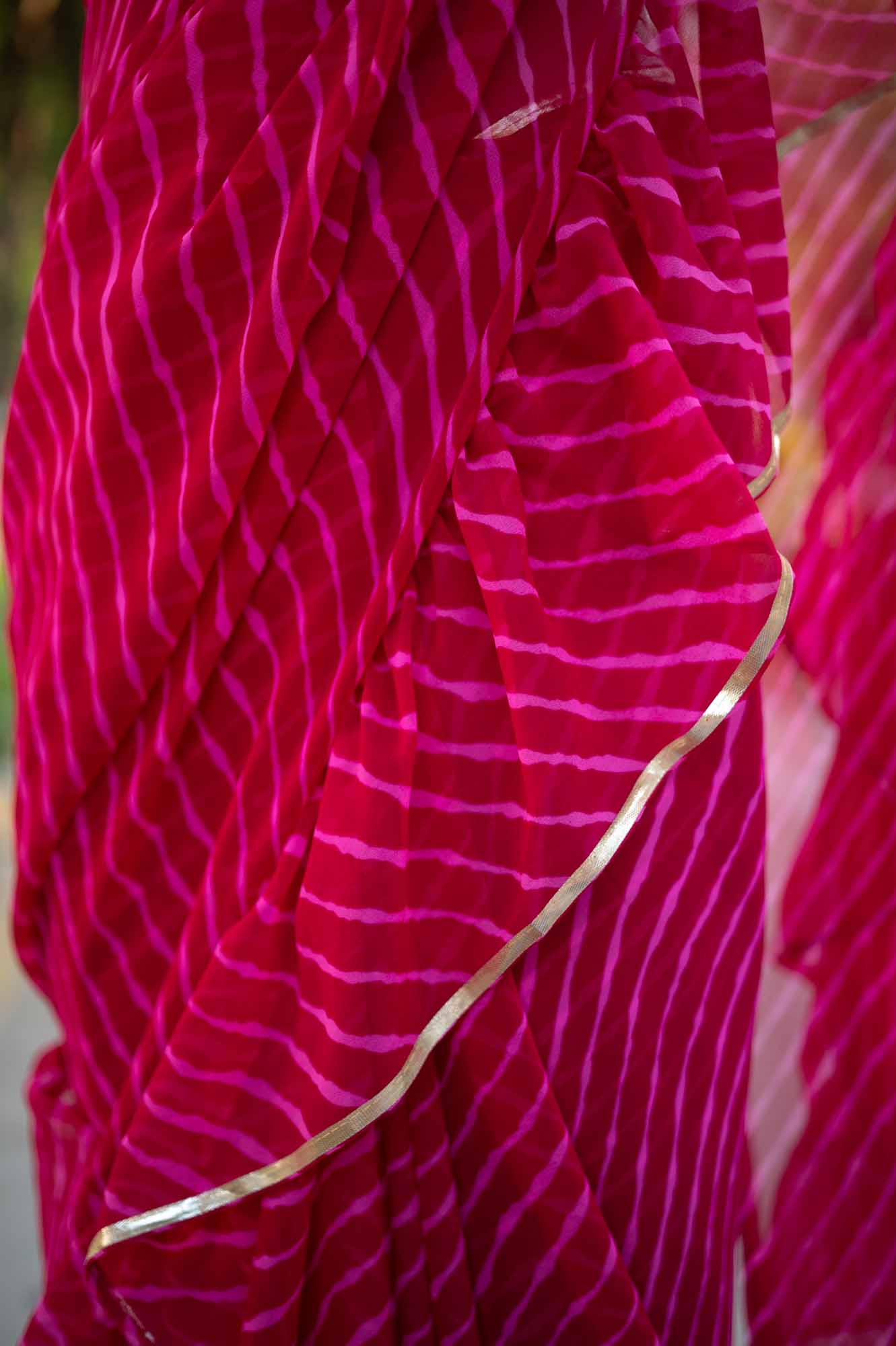 Ready to wear saree Designer Ruffles with lehriya & Gotta Patti On Border Wrap in 1 minute Saree - Image 10