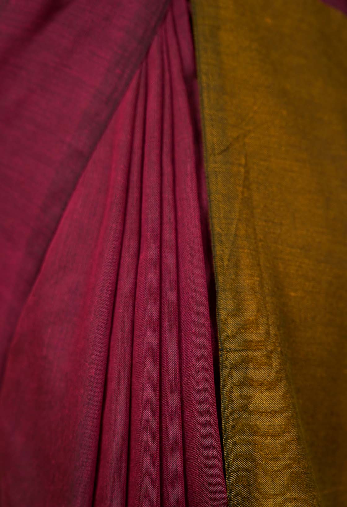 Ready To Wear Saree With Musturd Yellow Pallu Khadi Cotton Wrap In One Minute Saree - Image 6