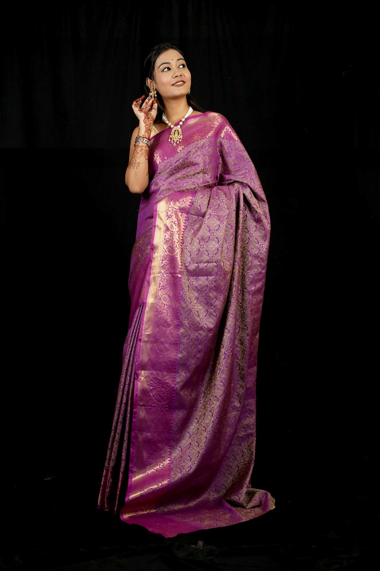 Tapeta Silk with Zari Weaving Ready To Wear Saree - Image 19