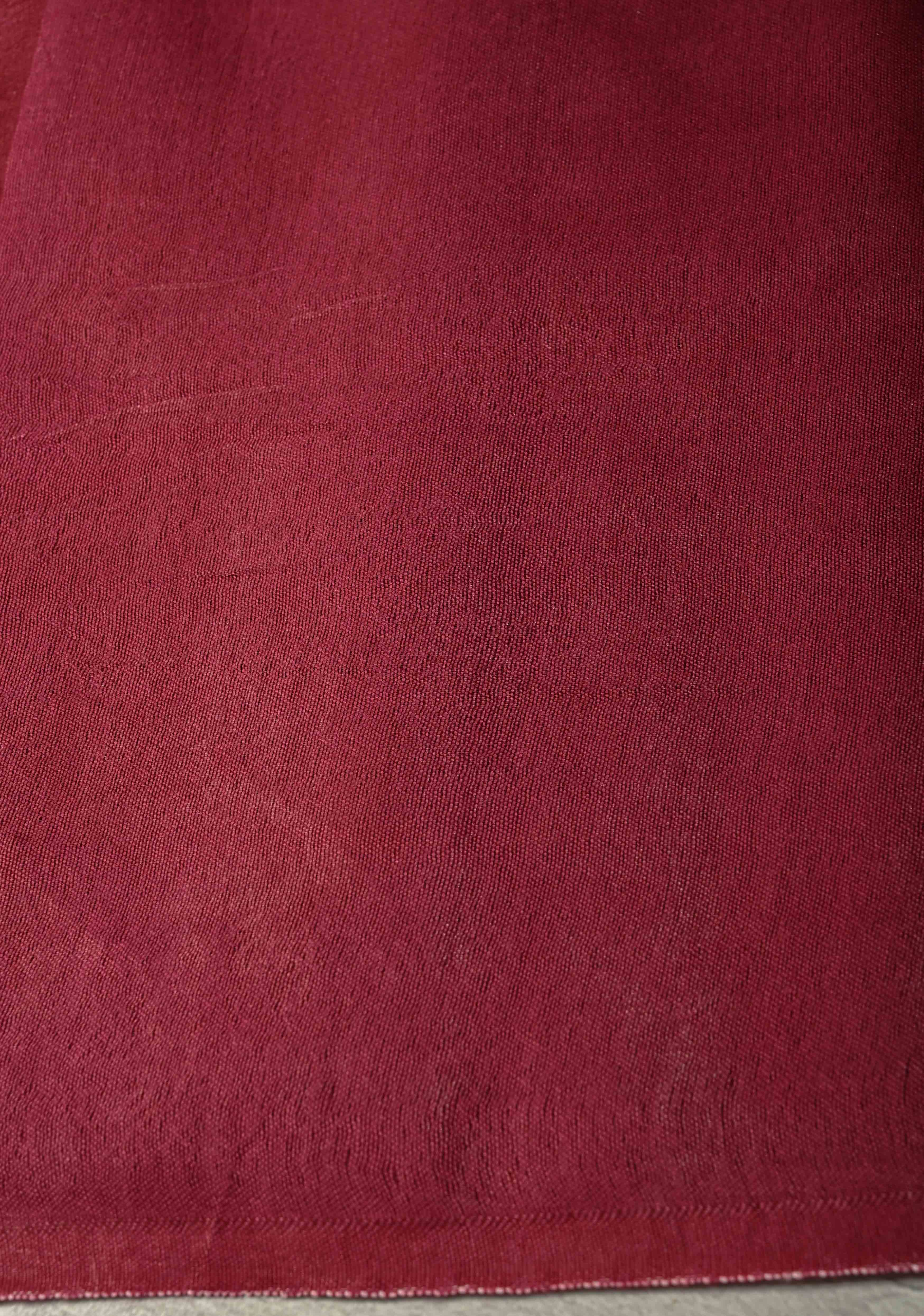 Sap Green Borderless Semi Tussar Saree with Thread Horizontal Stripes and Contrast Pallu | Shobitam - Image 5