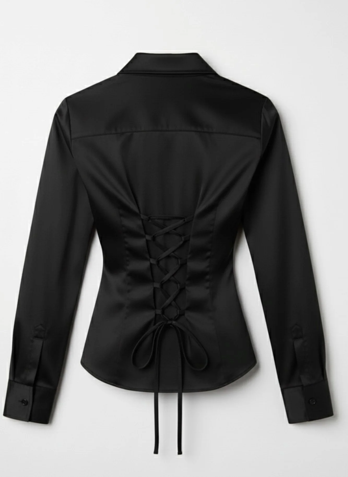 Satin Fitted Shirt  Luxe Fabric Everyday Office Look, - Image 4