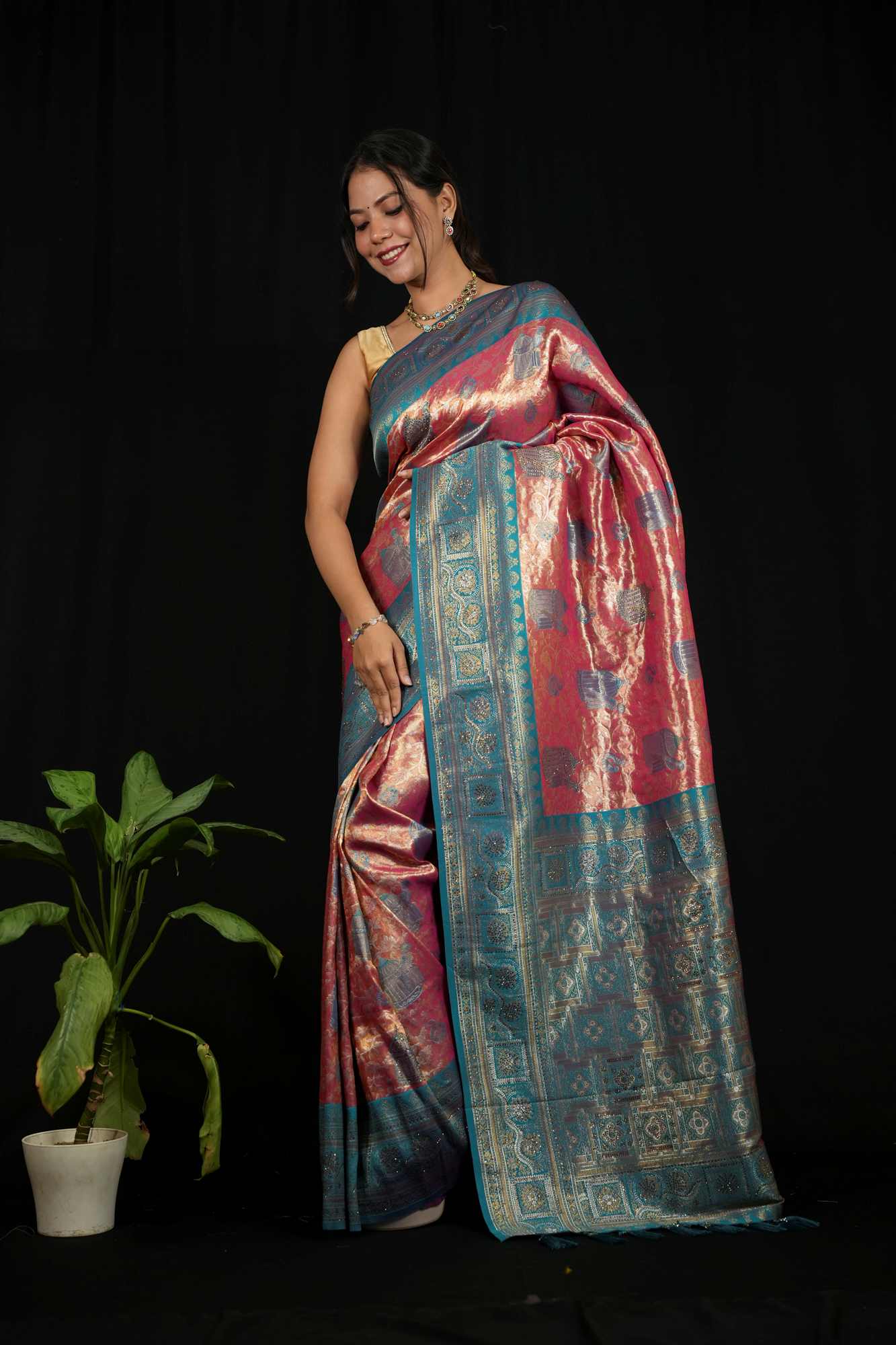 Kanchipuram ready to wear saree - Image 2