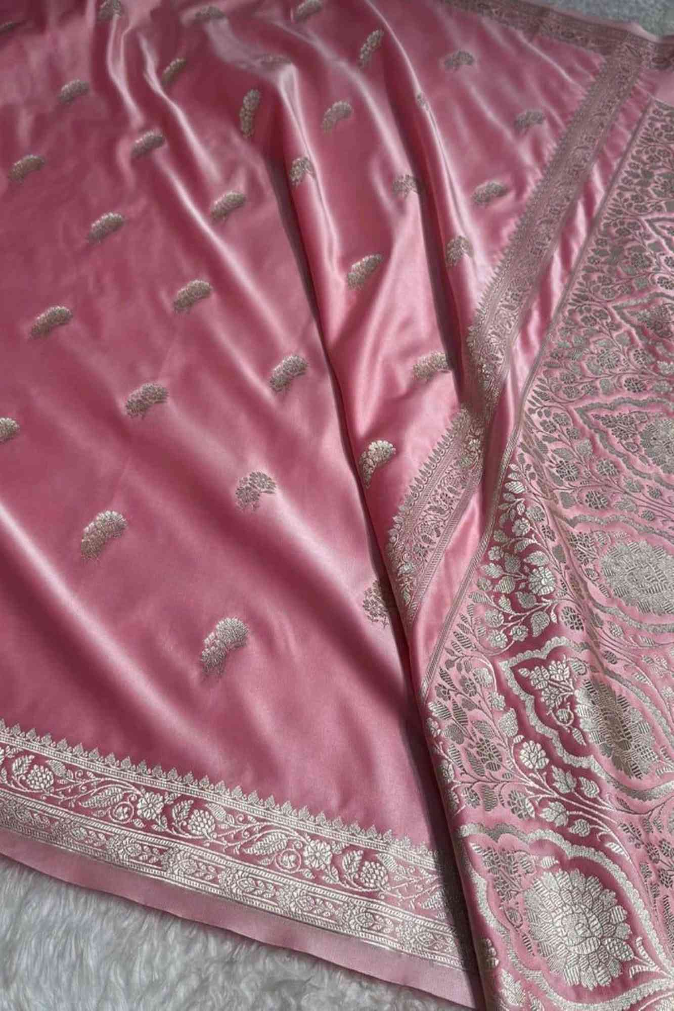 Mashru Silk Ready To Wear Saree - Image 10