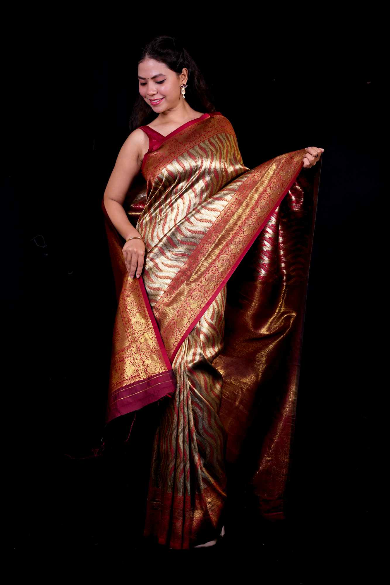 Kanjivaram Ready to Wear saree - Image 3