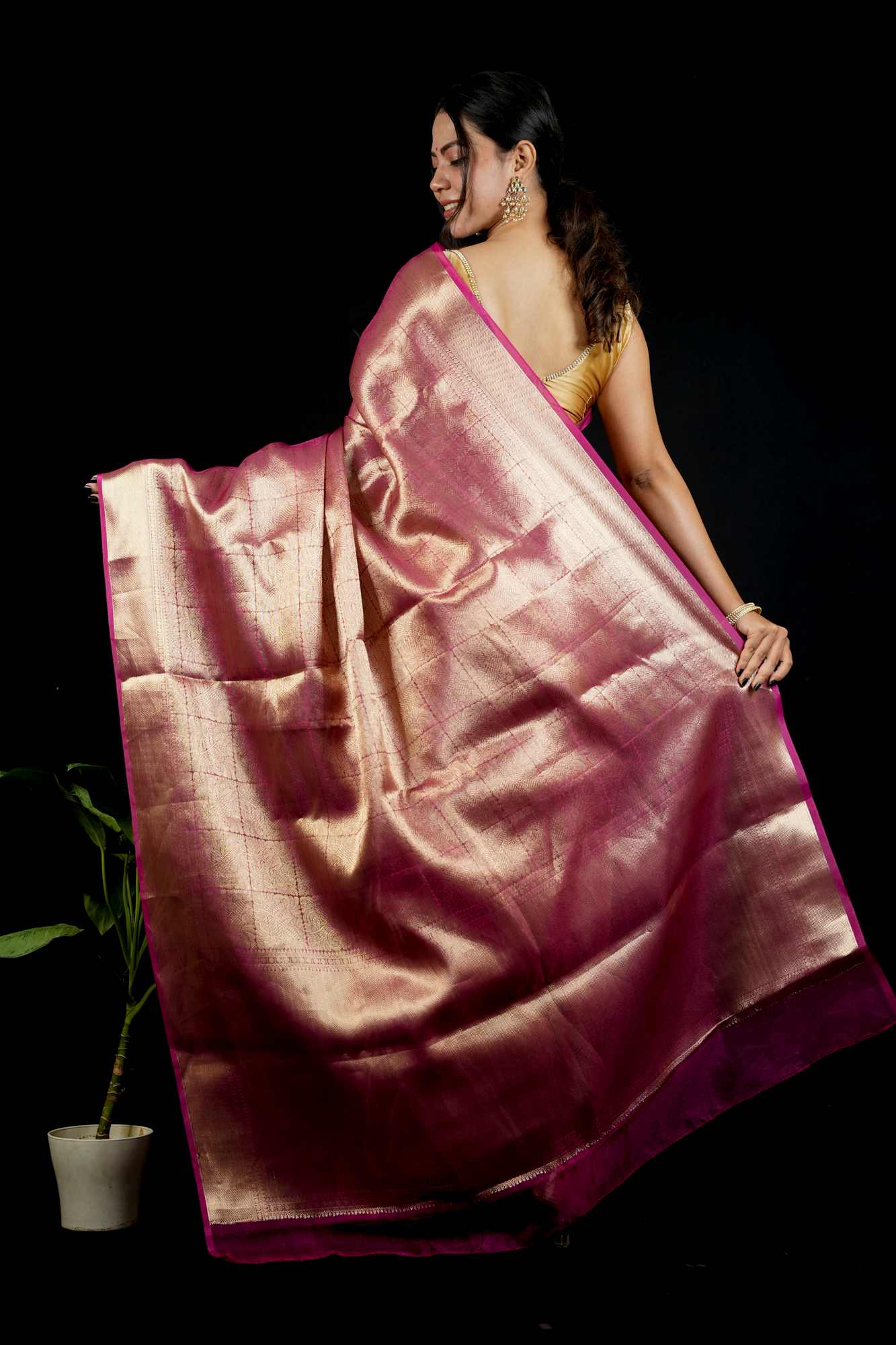 Deepika Padukone inspired Kanjivaram Ready to wear saree - Image 5