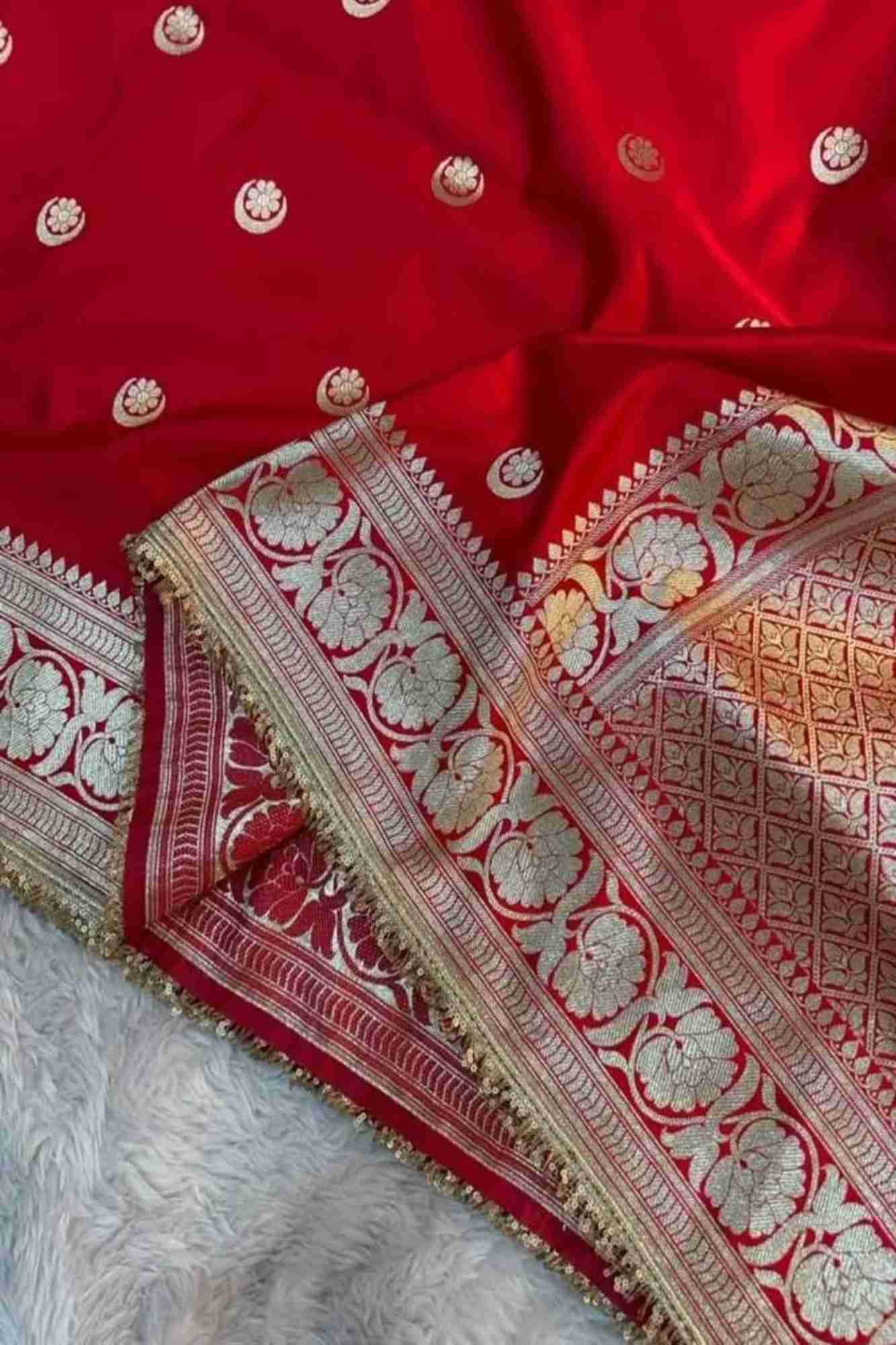 Sonakshi Sinha Inspired Banarasi Pure Mashru Silk Ready To Wear Saree - Image 6