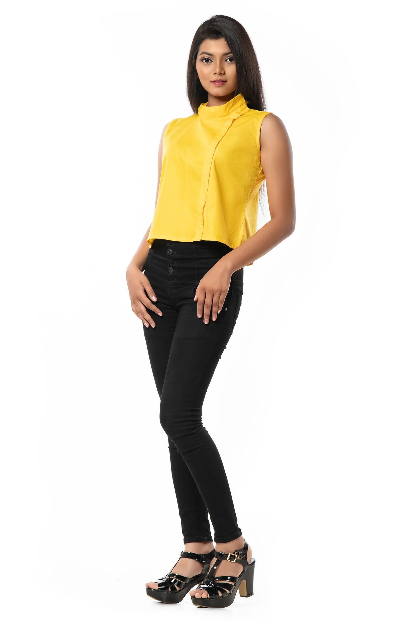 YELLOW COLORED BLOUSE CUM TOP - Image 3
