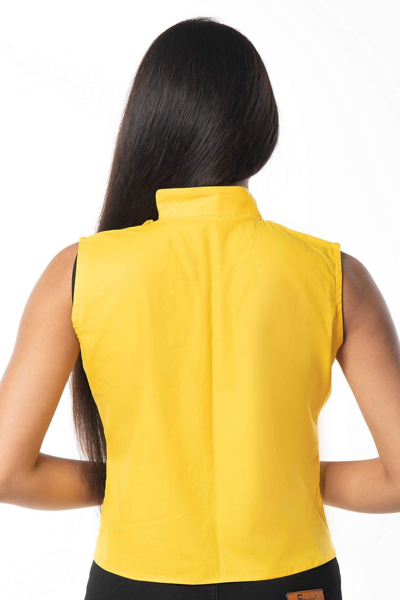 YELLOW COLORED BLOUSE CUM TOP - Image 4